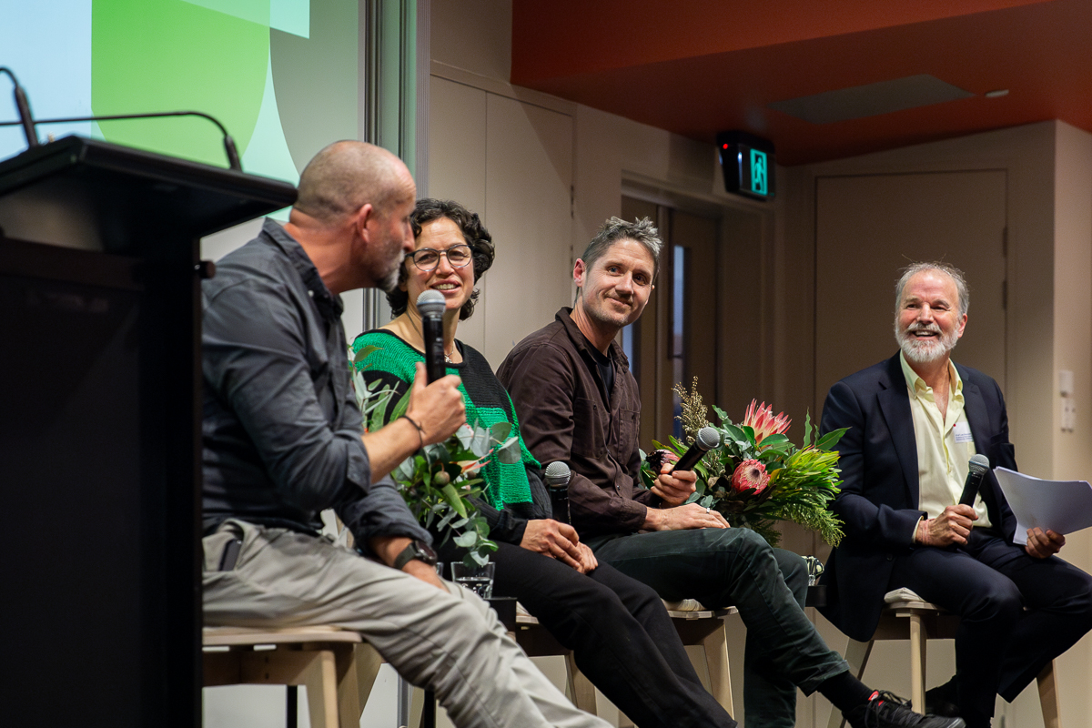 Panel speakers at the University of Melbourne public lecture (2023)